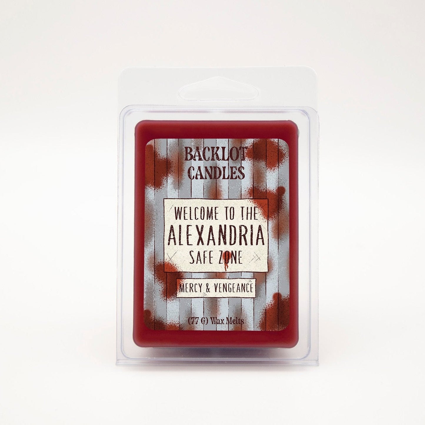Alexandria Safe Zone Wax Melt - Backlot Candles - Mercy and Vengeance - Vanilla, Musk, Smoke, Gunpowder