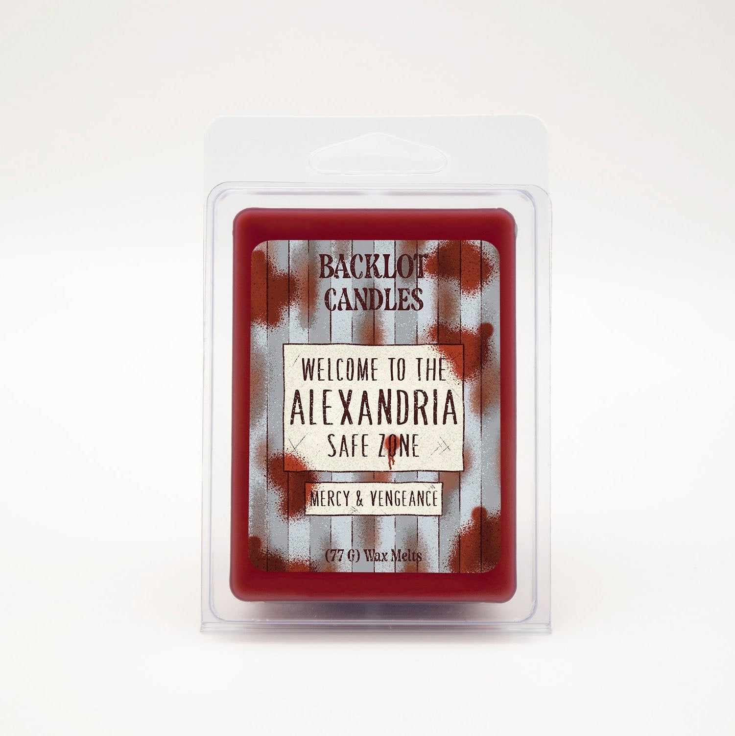 Alexandria Safe Zone Wax Melt - Backlot Candles -  Mercy and Vengeance - Vanilla, Musk, Smoke, Gunpowder