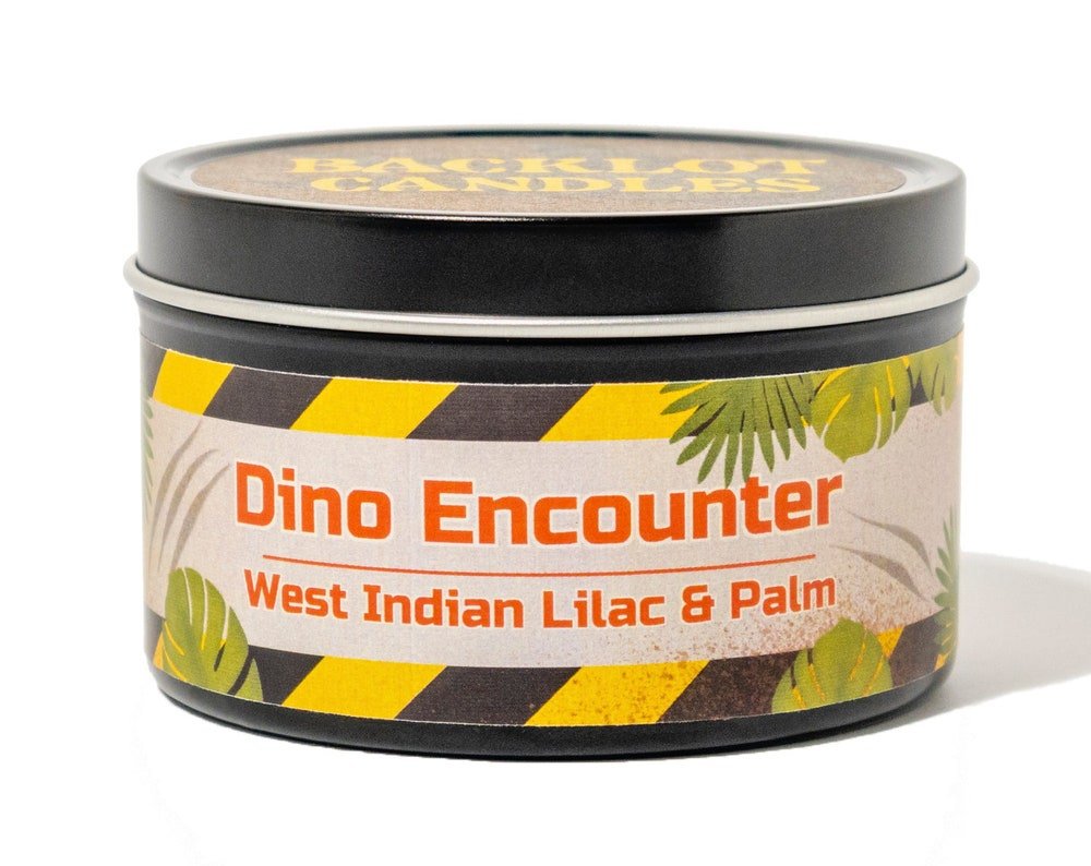 Dino Encounter - Movie Inspired Candle - Backlot Candles - West Indian Lilac and Palm