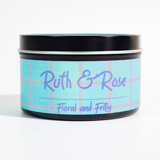 Ruth & Rose candle by Backlot Candles, Scent Notes: Floral and Frilly